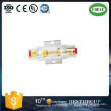 Auto Fuse für 4ga oder 8ga Verwenden Sie 5AG Fuse Water Proof Clear Housing 24kt. Golg überzogen